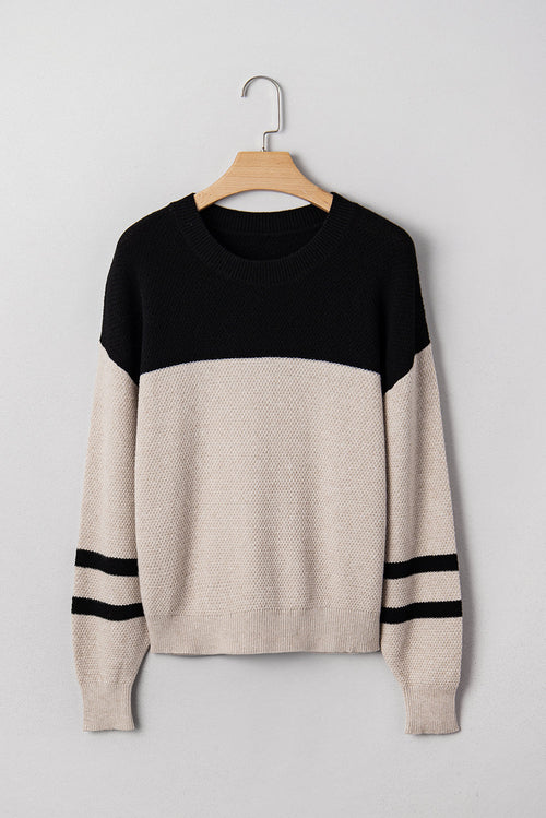 Colorblock Stripe Long Sleeve Sweater